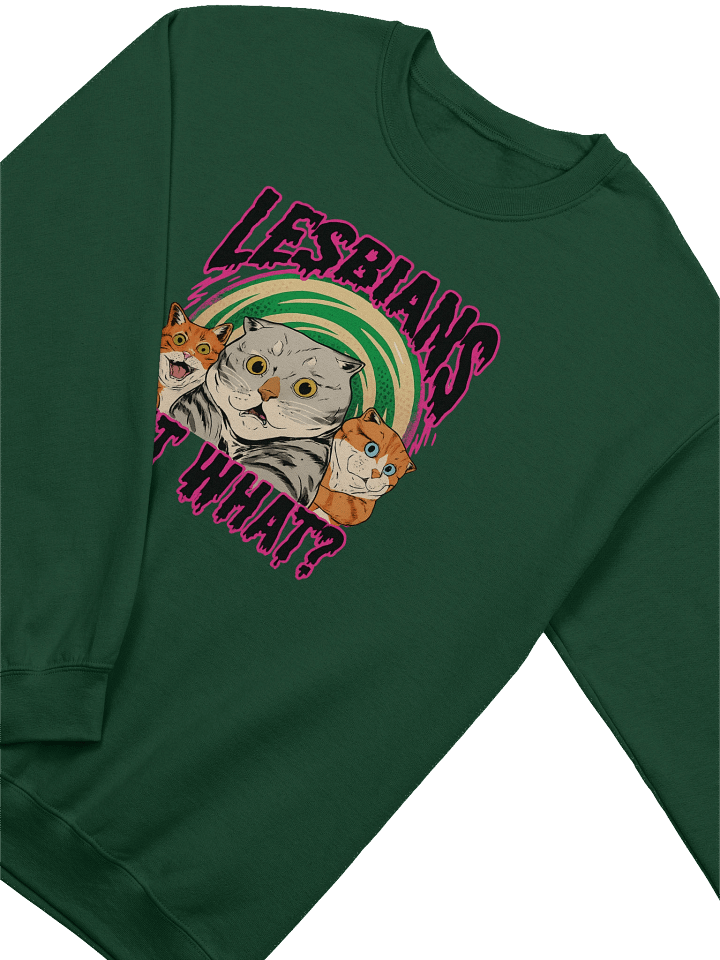 Funny "LESBIANS EAT WHAT" Crewneck Sweatshirt product image (6)