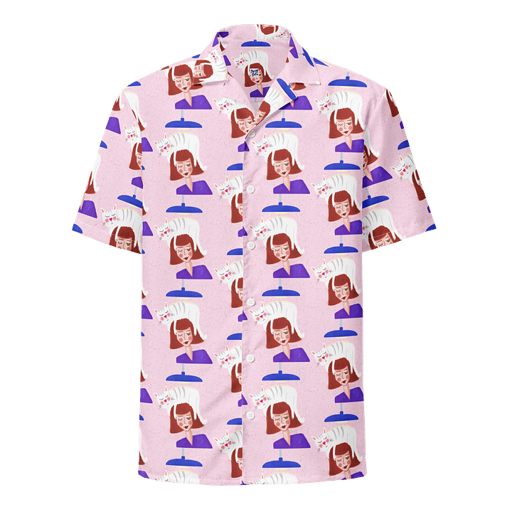 Cat Lady Hawaiian Shirt - Pink product image (1)