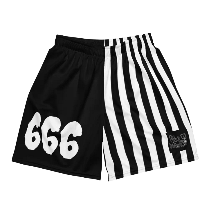 Maltese cross and skull mesh shorts product image (1)
