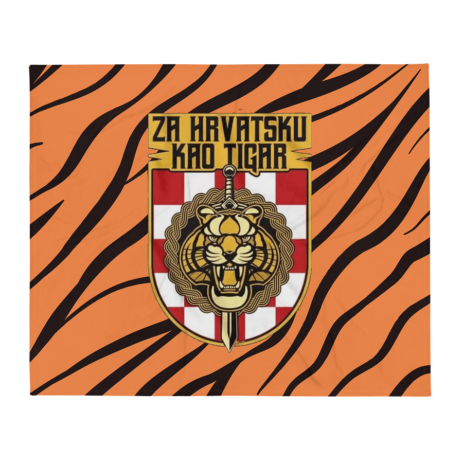 Cozy Patriot Throw Blanket Za Hrvatsku Kao Tigar product image (2)