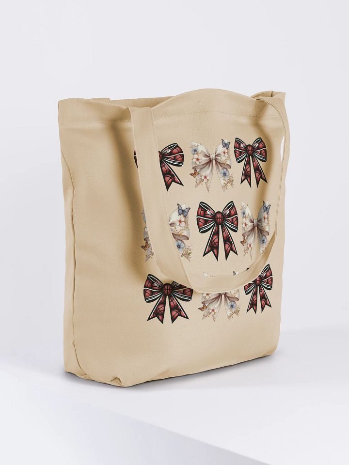 Spring Bow Basketball Whimsical Pattern Eco Tote Bag product image (4)