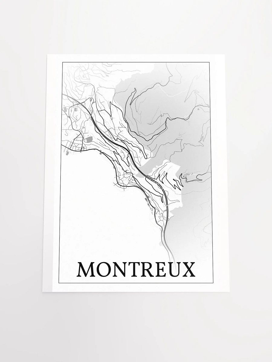 Montreux, Switzerland, city map print product image (17)