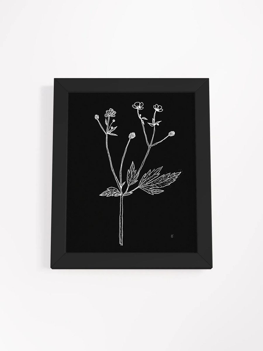 Botanical Monochrome Elegance Poster - Wild Flowers Dark product image (2)