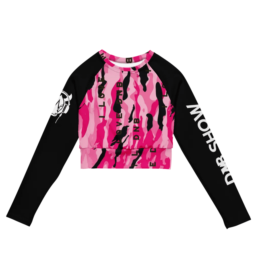 'I LOVE DNB' Pink Camo Crop Top product image (4)