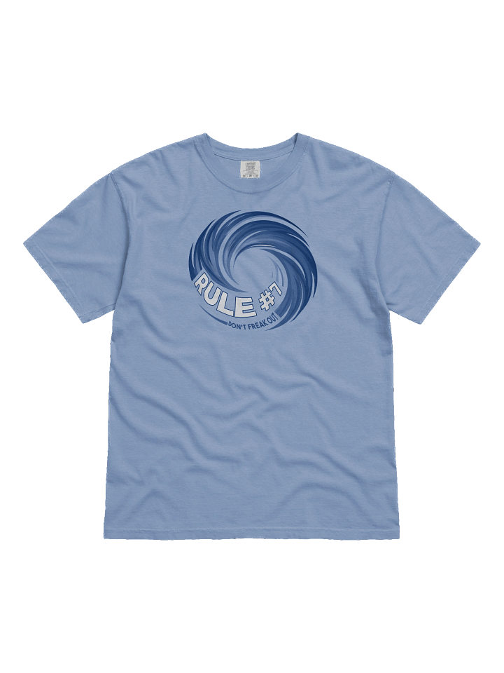Rule #7 Graphic Tee Hockey Blue and White product image (8)