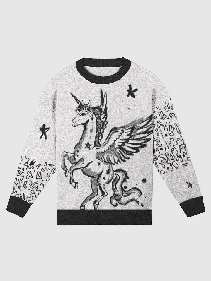 Unicorn Knitted Crewneck Sweater Relaxed Fit product image (1)