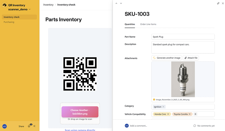 Airtable base template with Custom QR Code Scanning link product image (2)