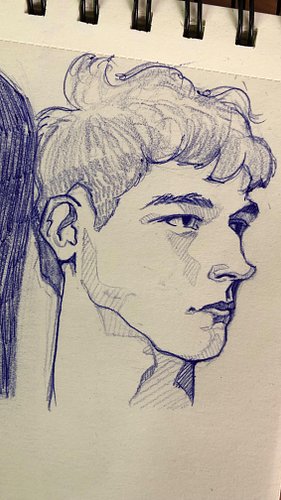 Día 04 otro rostro, en este reto: un dibujo x 30 días #sketching #sketch_daily #sketchaday