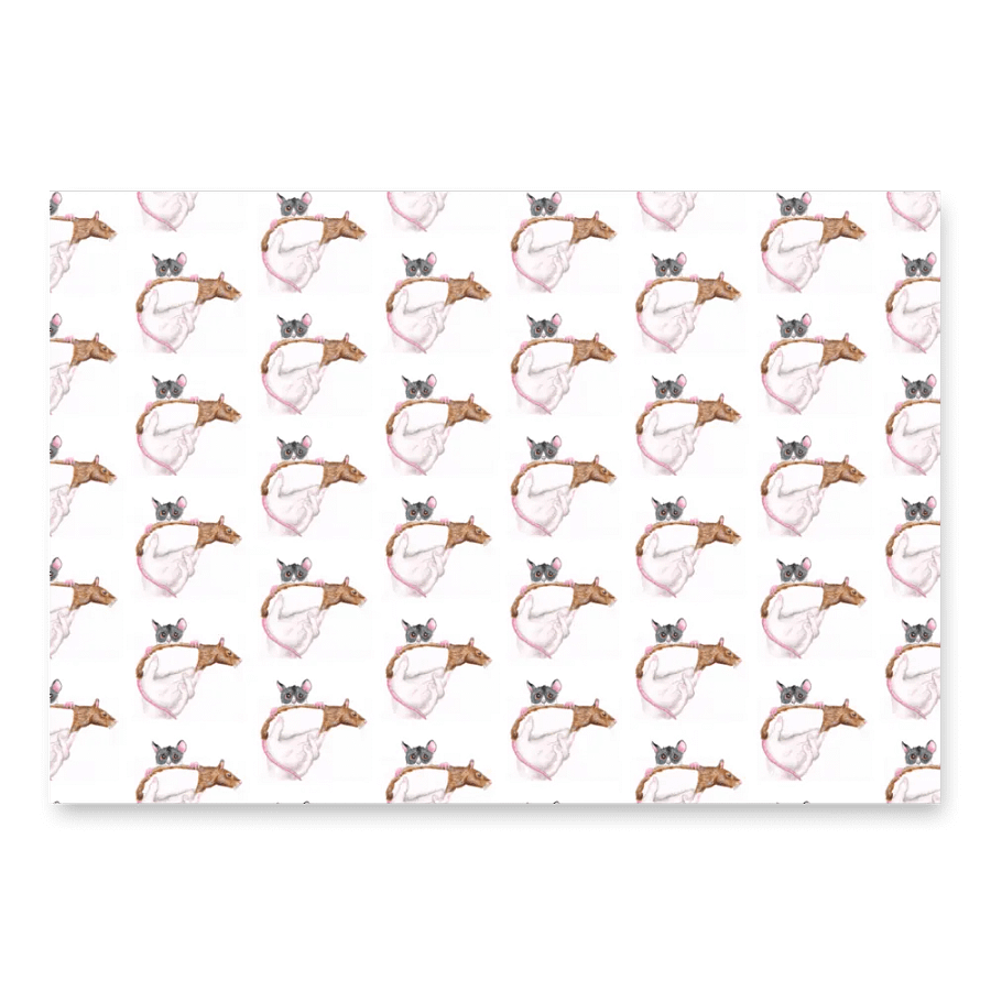 rat drawings wrapping paper x 3 product image (7)
