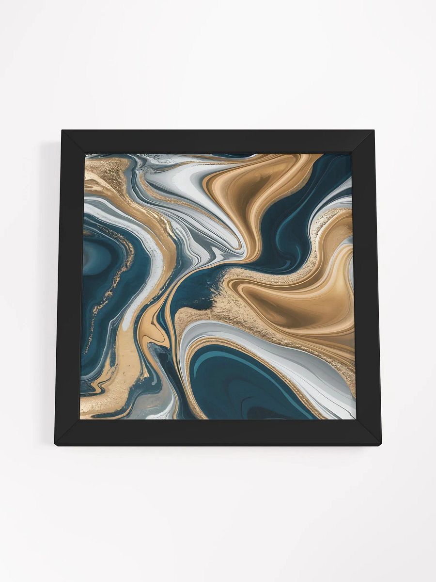 Golden Marble Swirl Framed Poster product image (8)