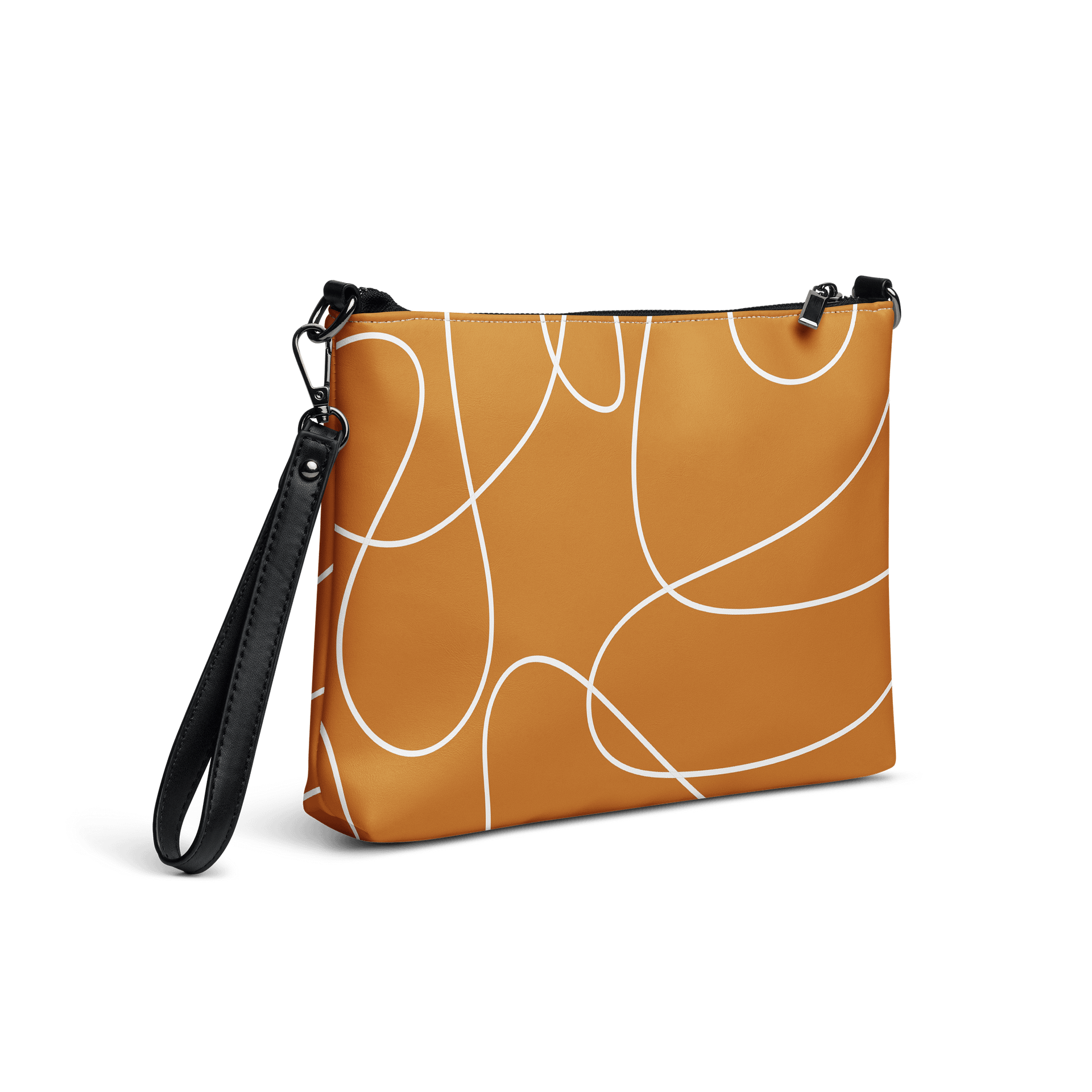 Flowing Lines Orange Crossbody Bag product image (5)