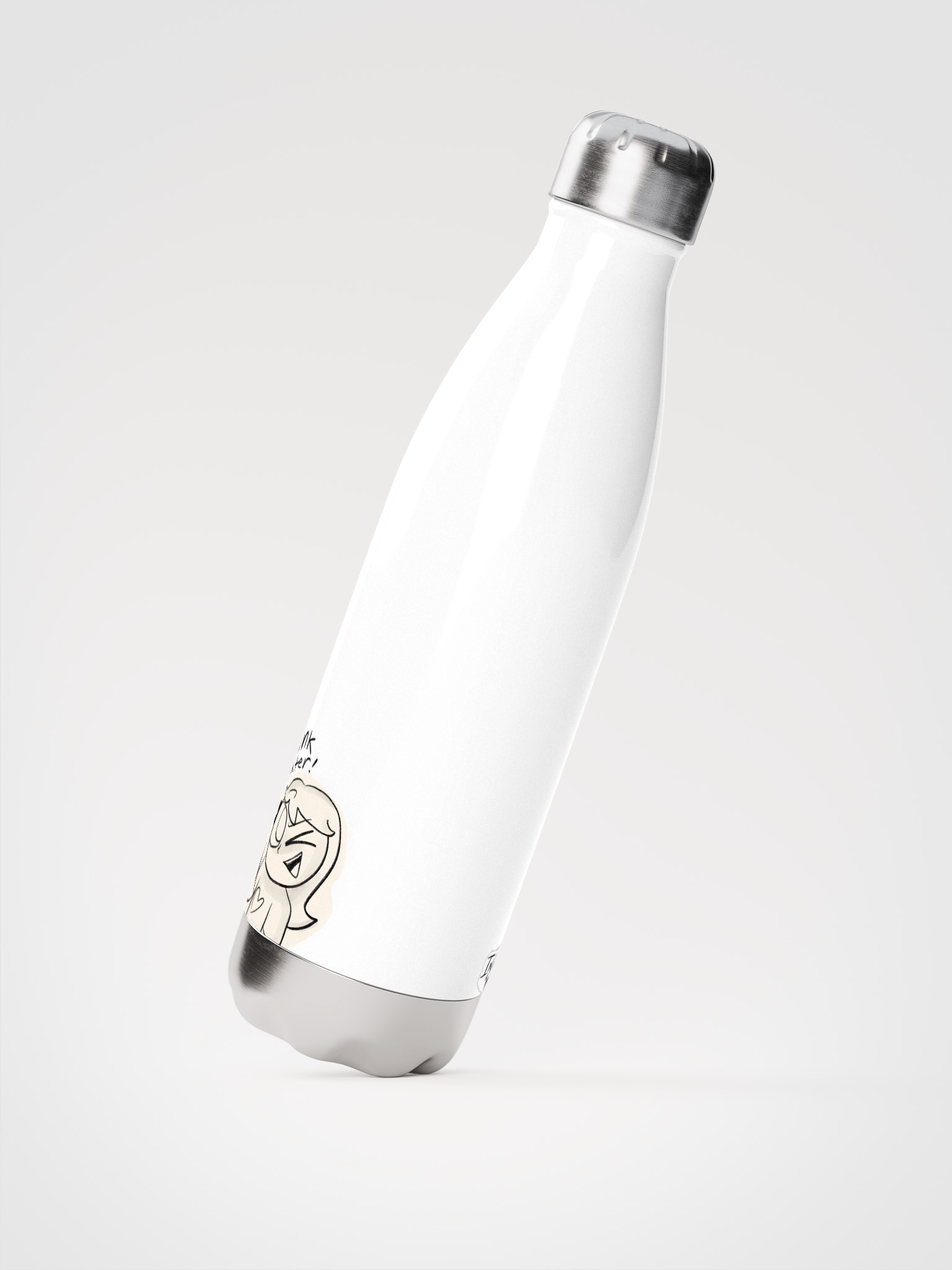 Indy "Drink Water" Water Bottle (White version) product image (2)