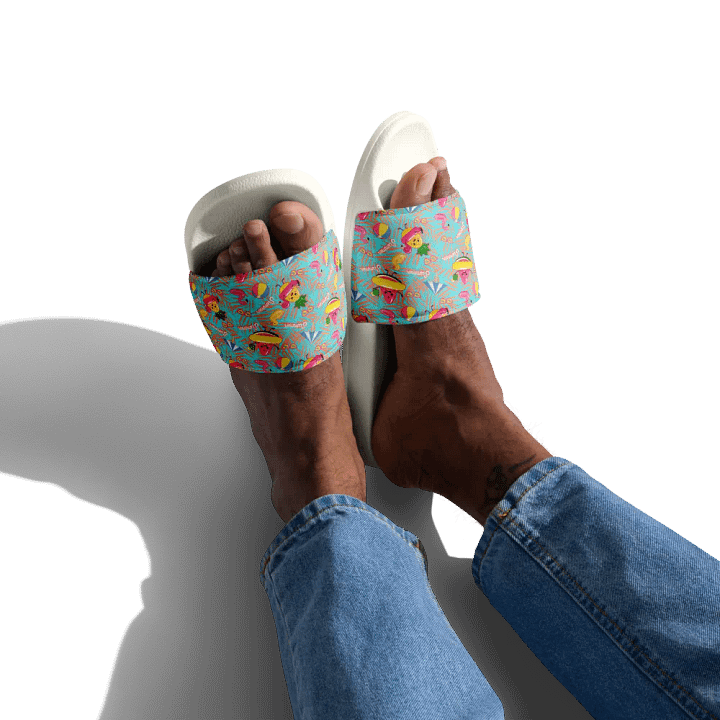 Funny Floaties Summer Hawaiian Men's Slides product image (2)