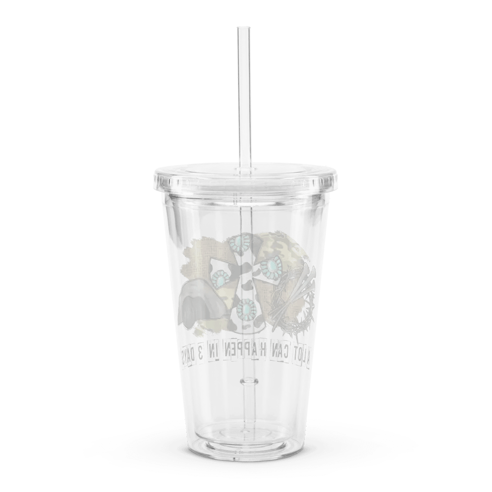 A Lot Can Happen in 3 Days - Double Wall Clear Plastic Tumbler product image (2)