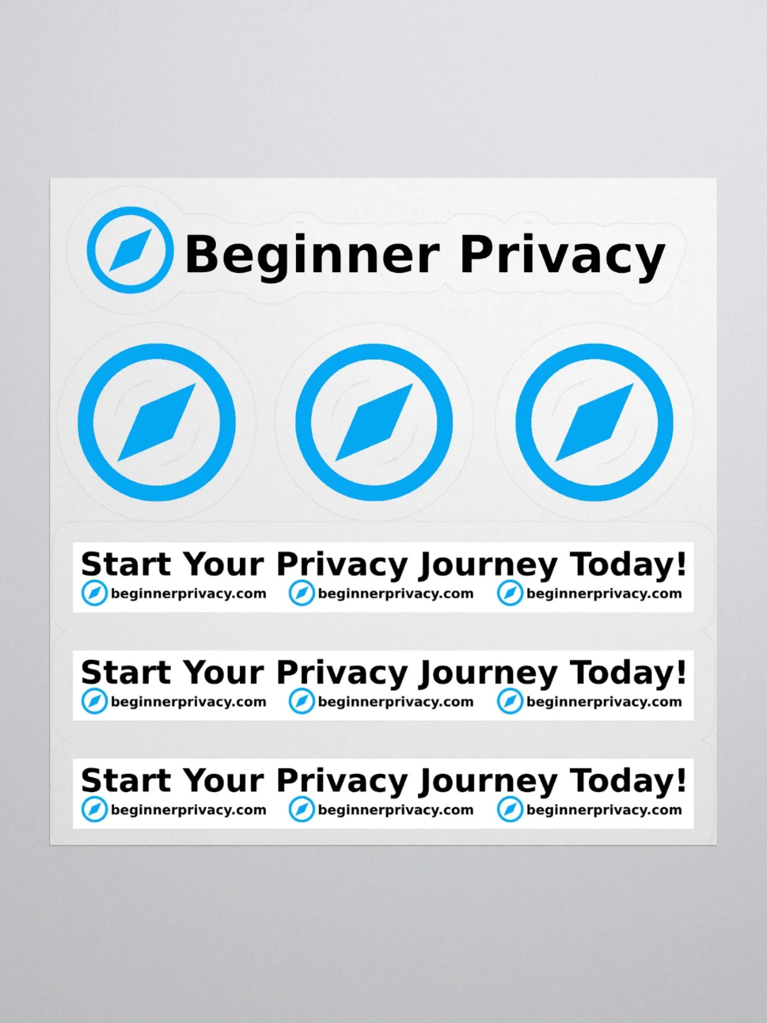Beginner Privacy Kiss-Cut Stickers product image (1)