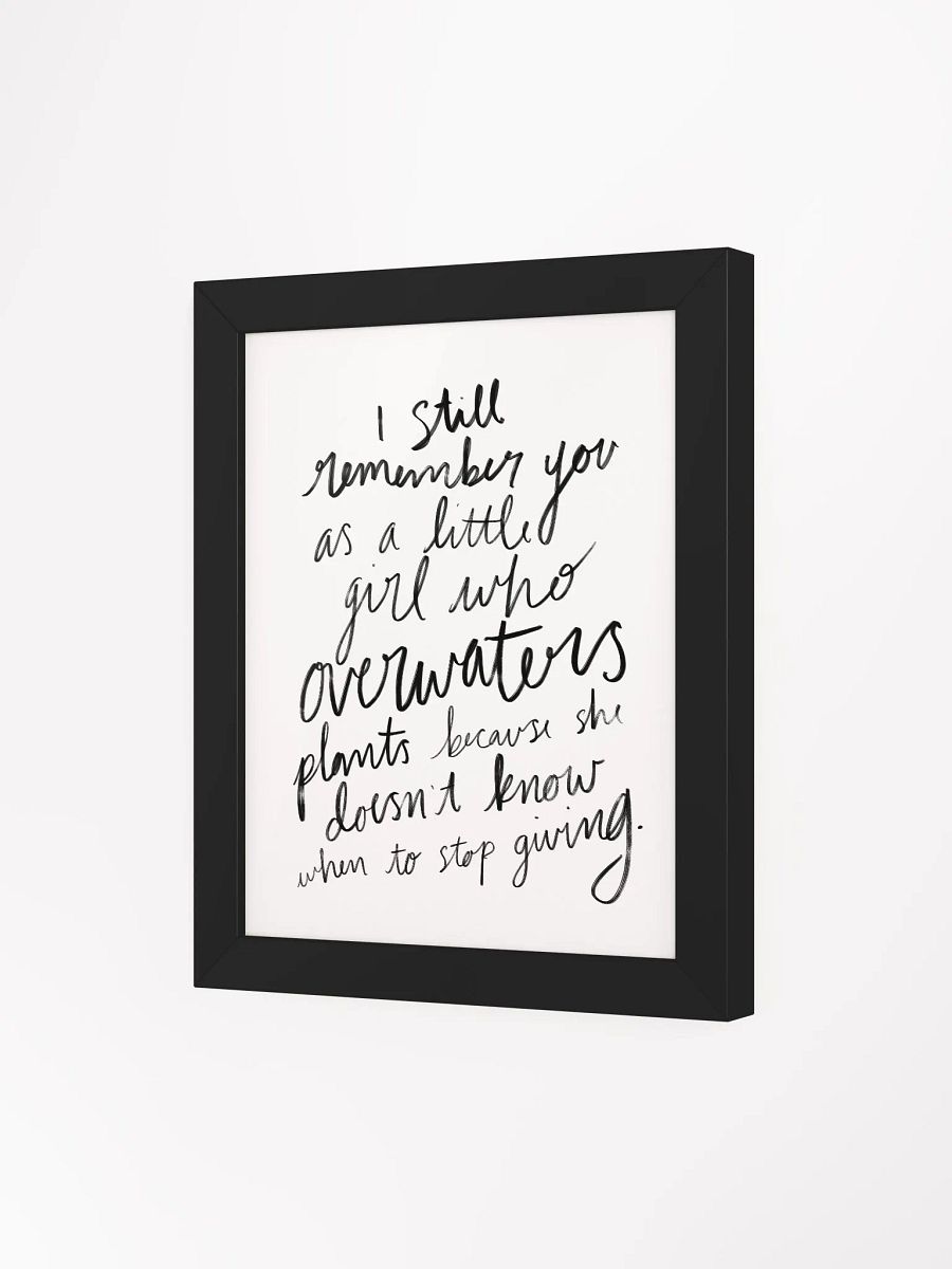 Overwatering Plants Framed Art Print product image (3)