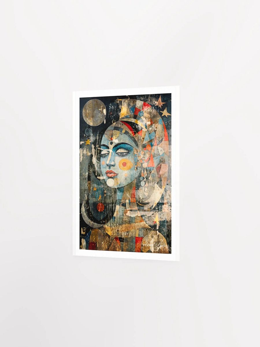 'Moon Goddess' by Edward Martin- Mixed Media Collage-Vibrant Matte Paper Poster product image (3)