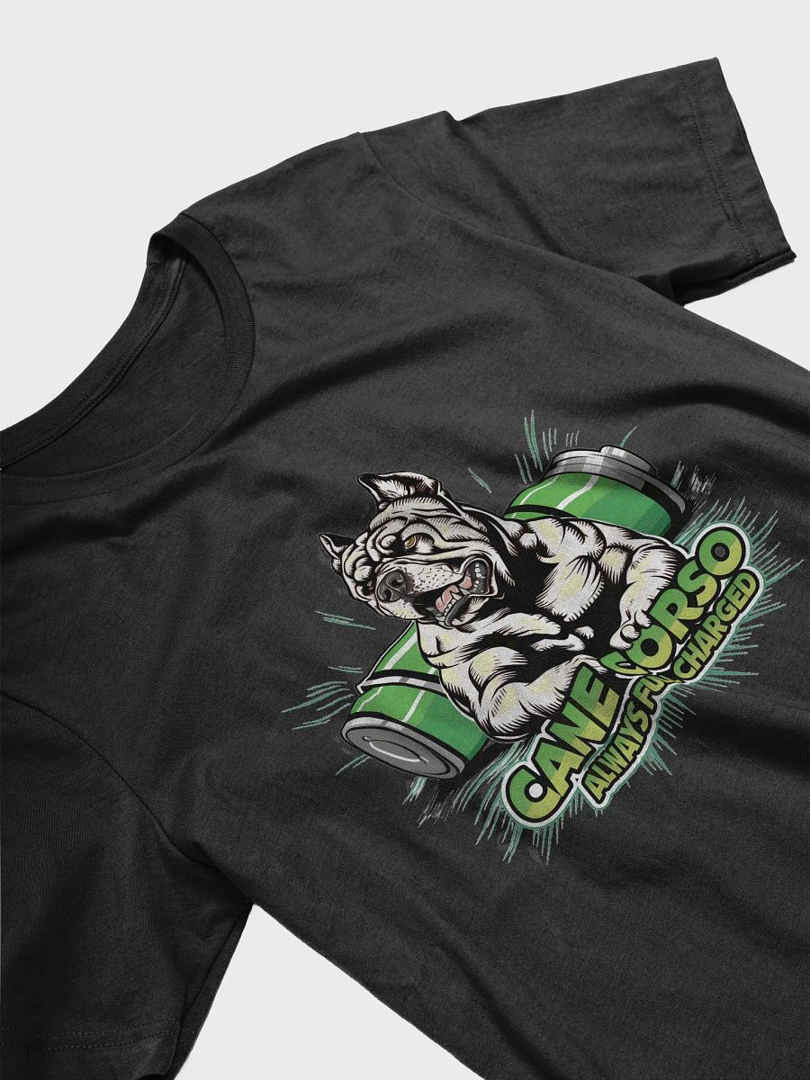 Always Full Charged White Cane Corso T-Shirt | Playful Energy Dog Shirt product image (2)