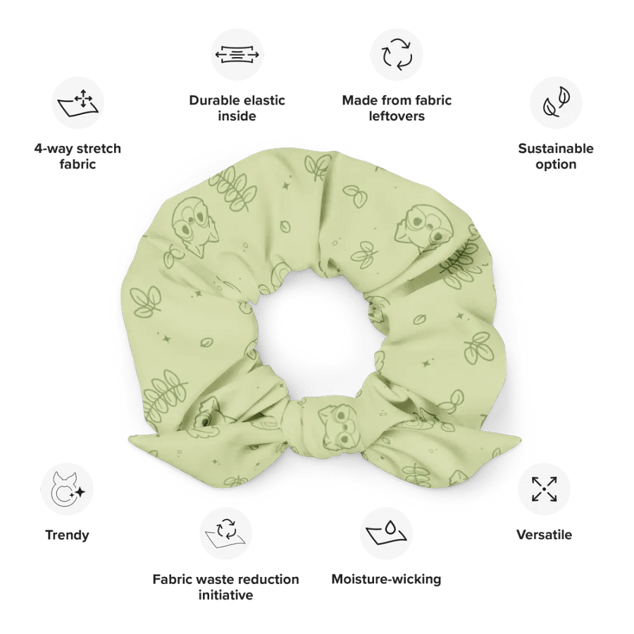 Green recycled scrunchie | Woodland frens product image (12)