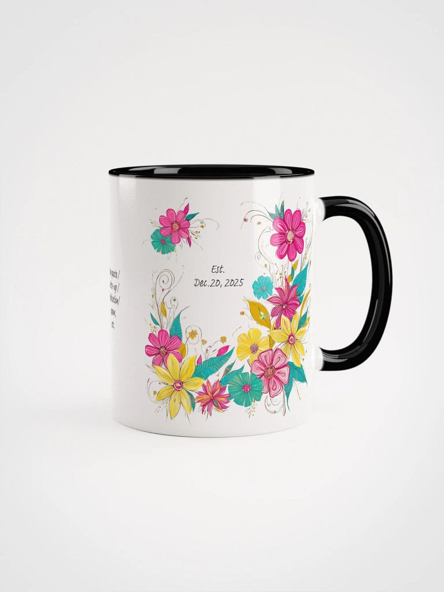 Artsy Boho Flowers Coloured Mug for Anniversaries, Baby Showers, Engagements product image (1)