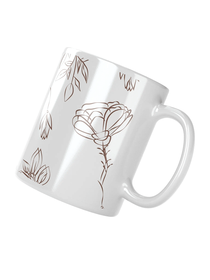 Floral Harmony White Glossy Mug product image (4)