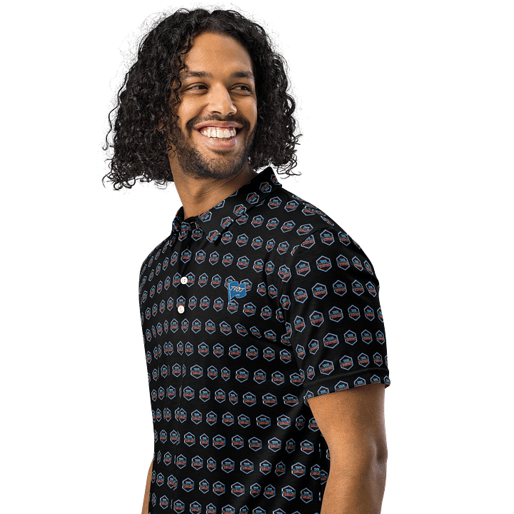 TFOT SlimFit Blue HexaFusion Black Polo Shirt product image (3)