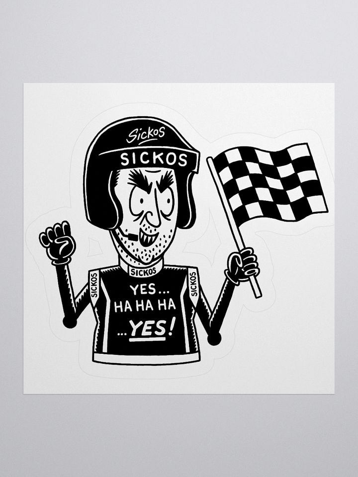 Sickos Racecar Driver Sticker (3 Sizes) product image (3)