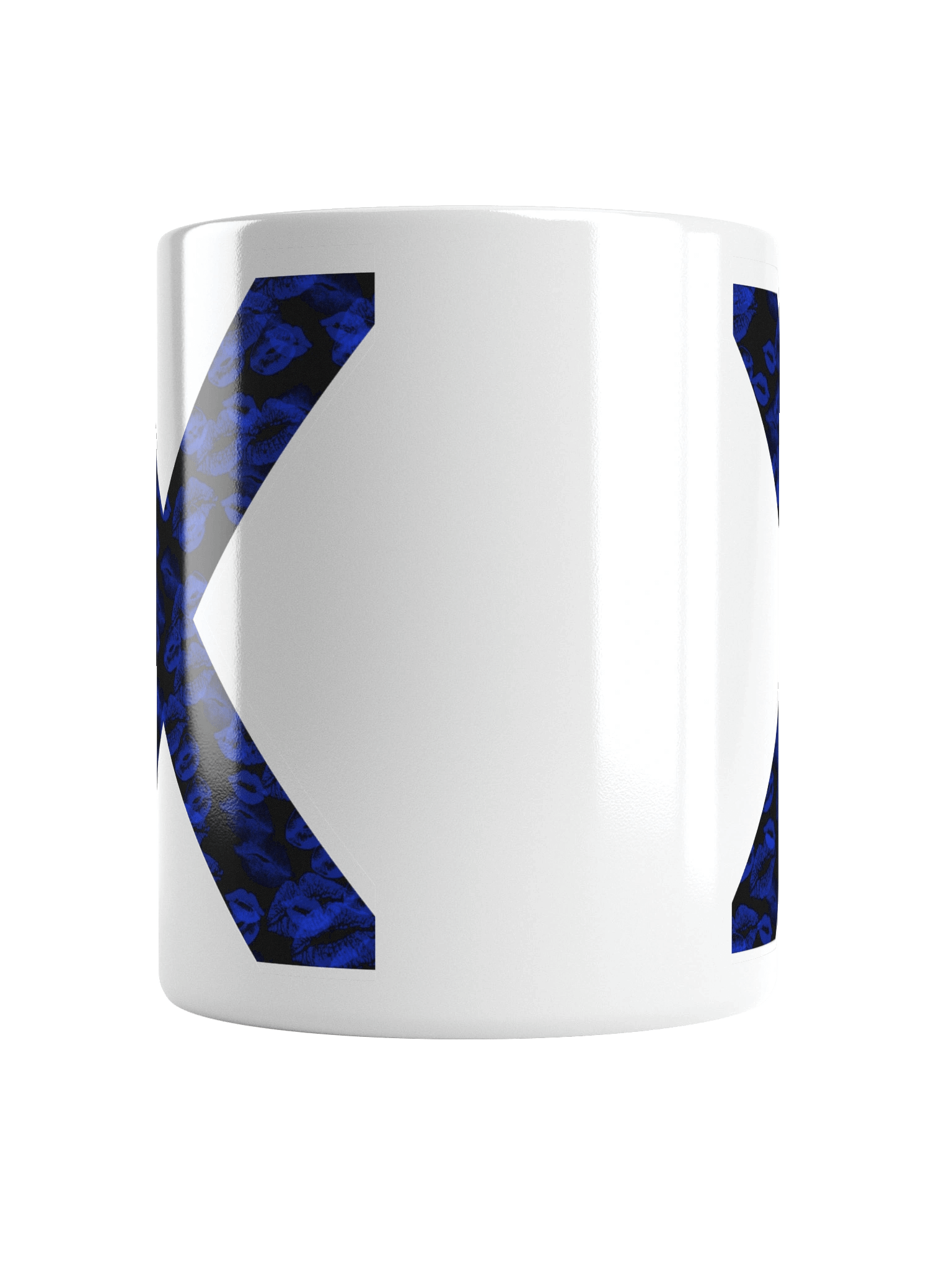 Black X Blue Lipstick Kisses | Glossy White Mug product image (14)