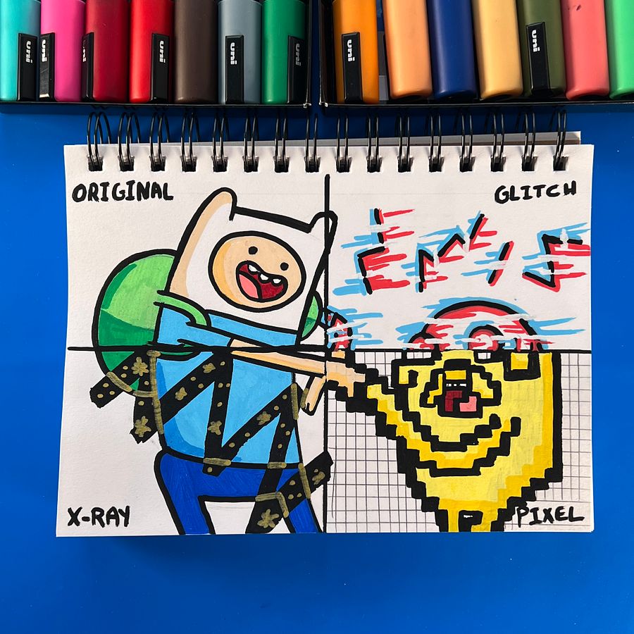 Finn & Jake in 4 Different Art Styles product image (2)