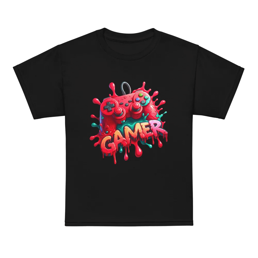 Gamer Red Graffiti Graphic Youth Tee product image (11)