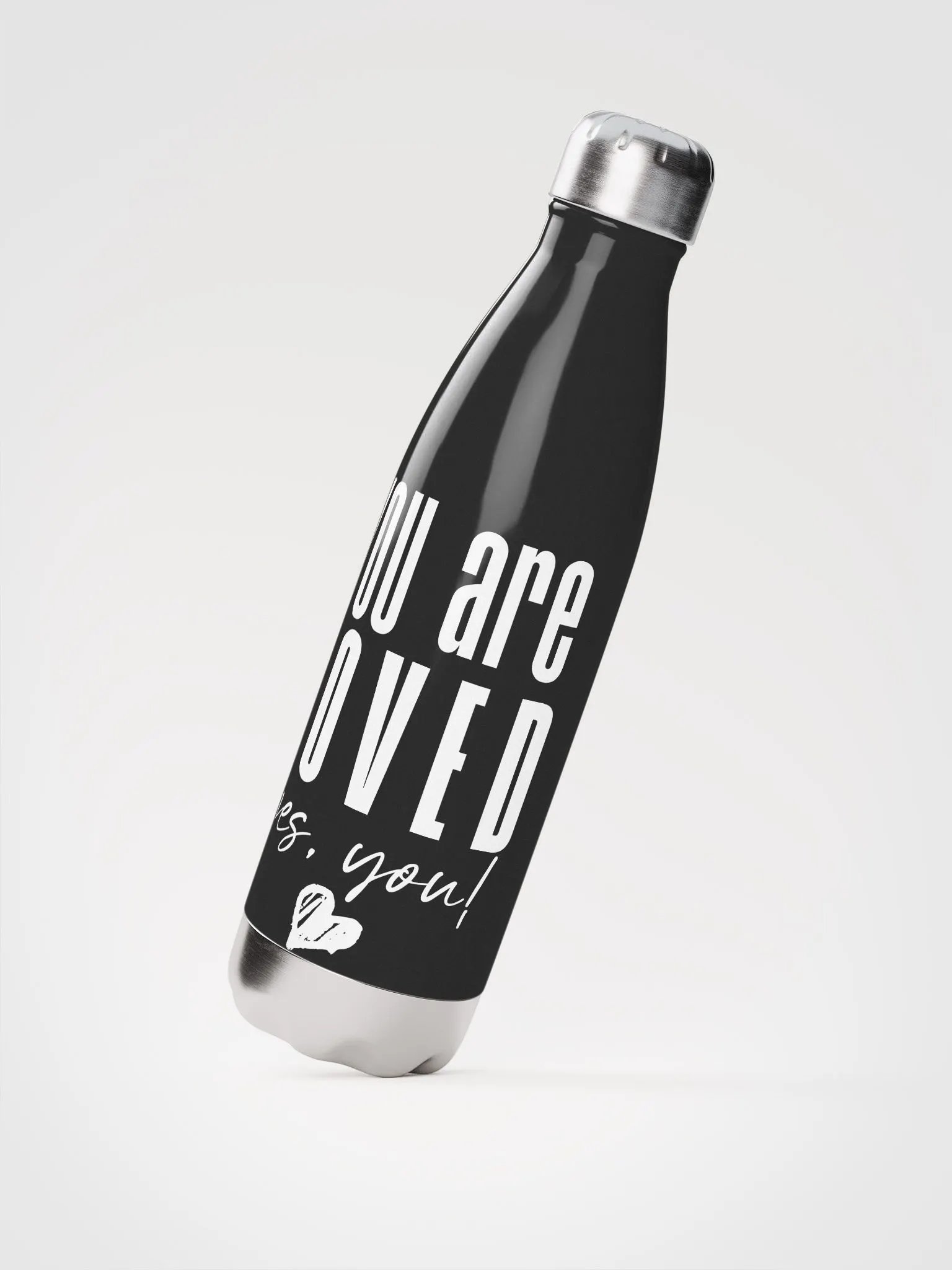 You are Loved Stainless Steel Bottle - black product image (2)