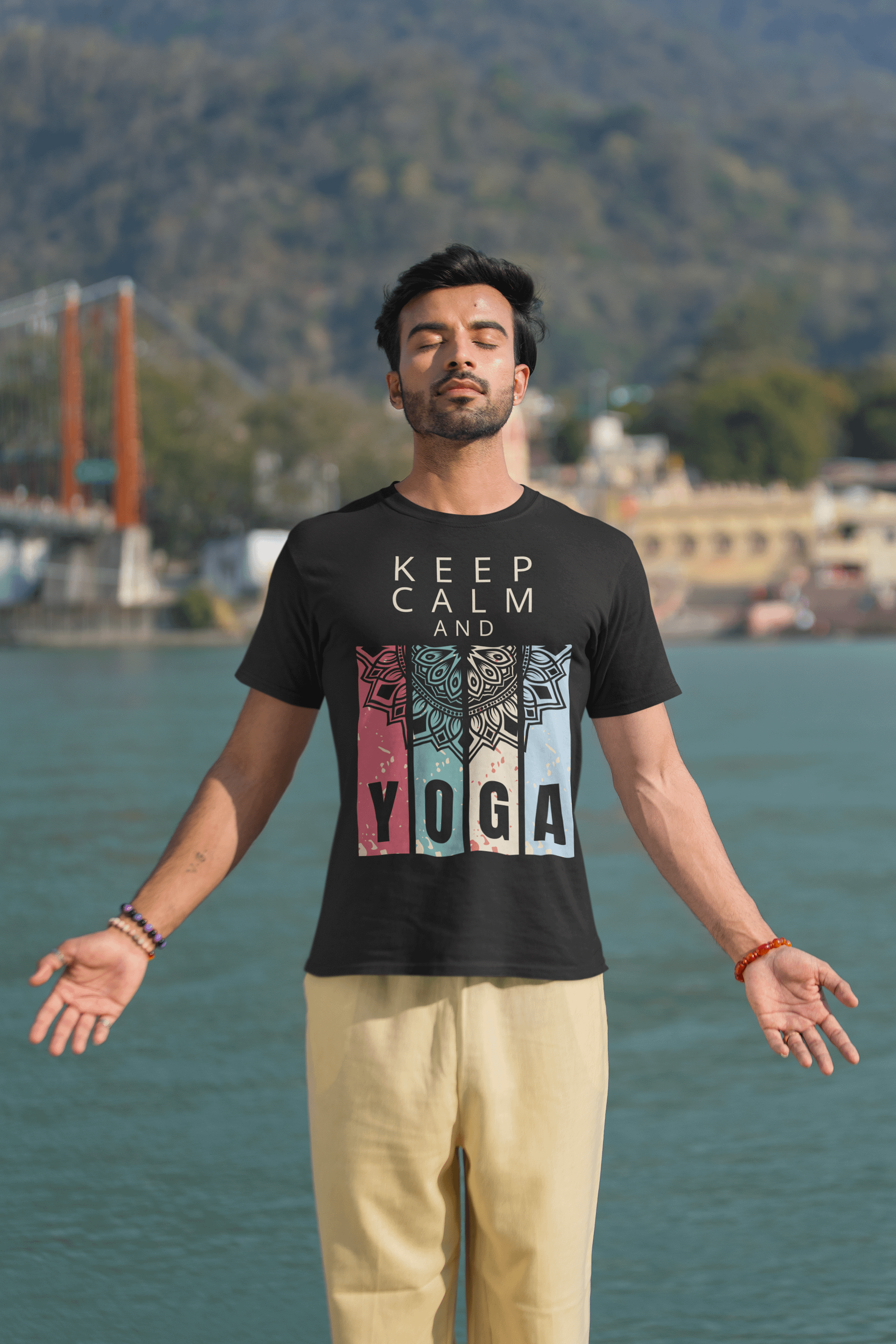 Meditative Mandala Yoga T-Shirt - Keep Calm and Yoga product image (32)