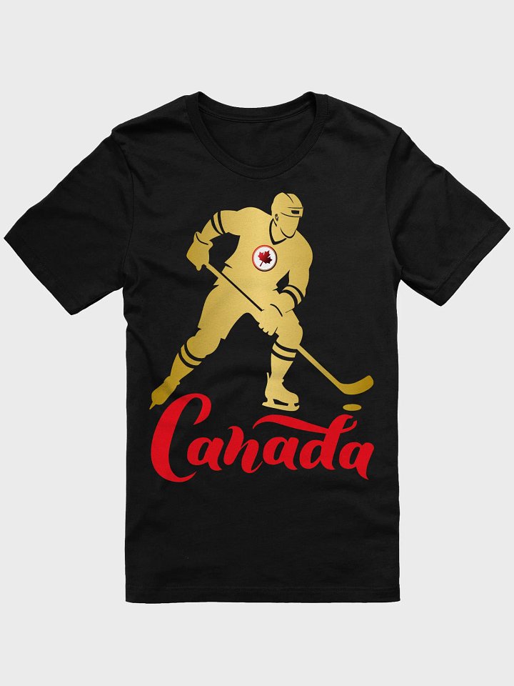 Golden Hockey Player Canada T-Shirt product image (1)