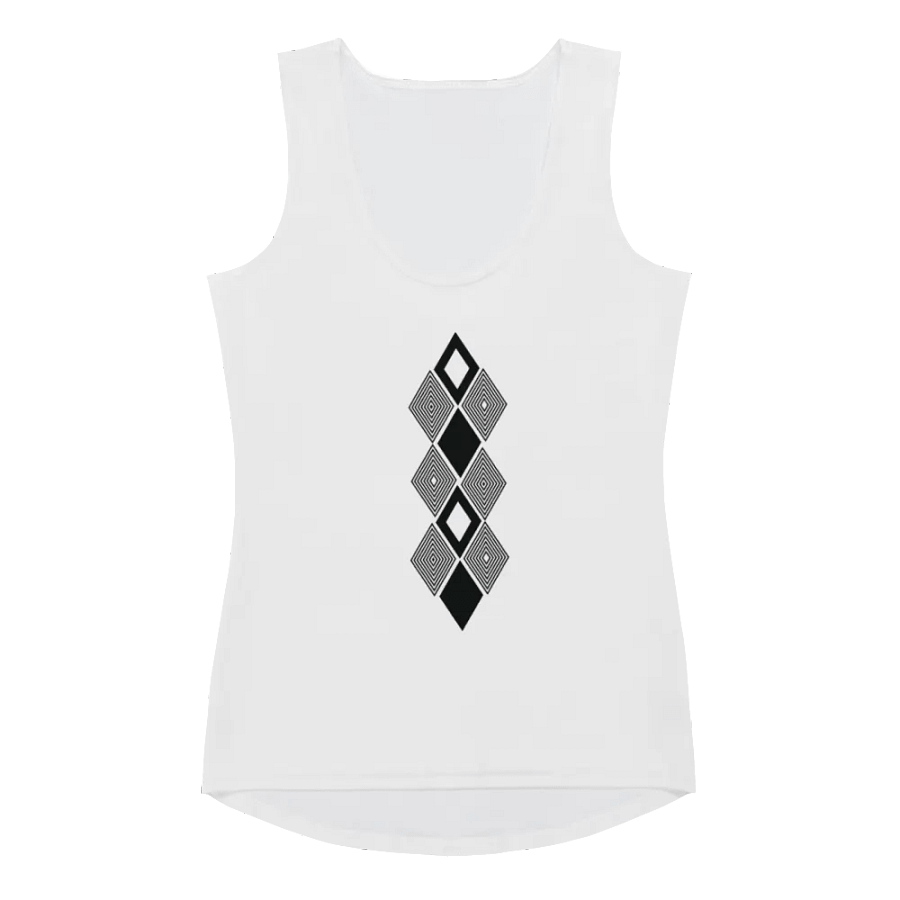 Black and white triangle design Ladies tank top product image (3)