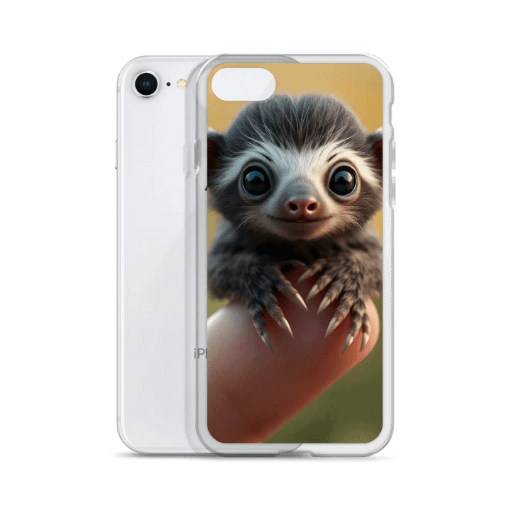 Whimsical Tiny Sloth on a Finger iPhone® Case product image (51)