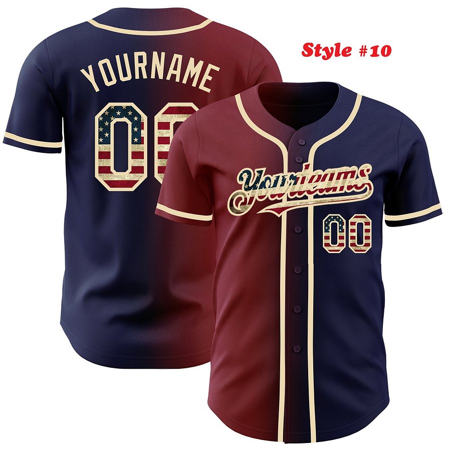 Authentic Baseball Jersey, Custom Baseball Jersey, Personalized Sport Jersey, Colorful, Flowers, Number, Gift Logo Custom product image (5)