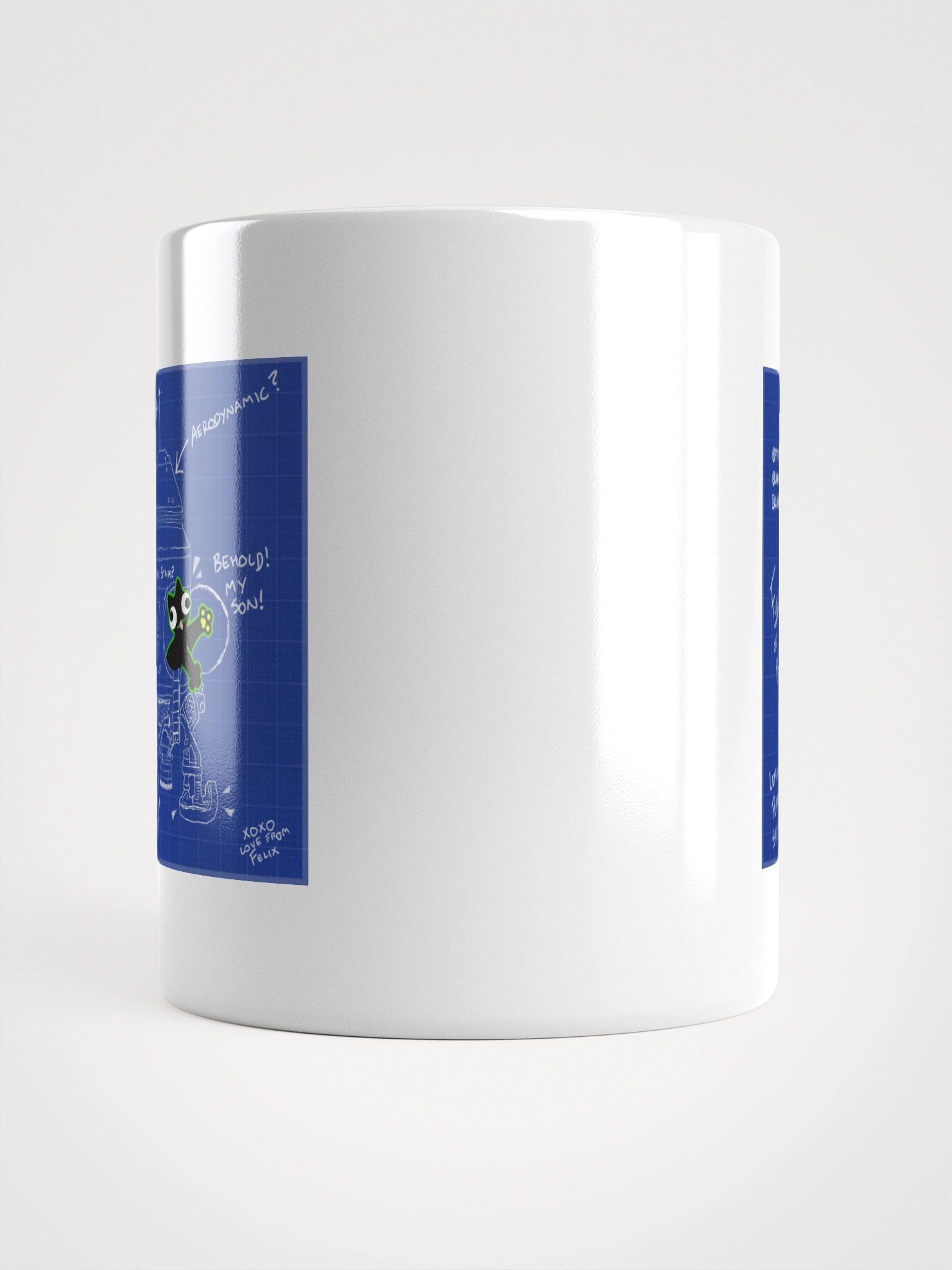 White Mug - DerpCat II Rocket Blueprint product image (15)