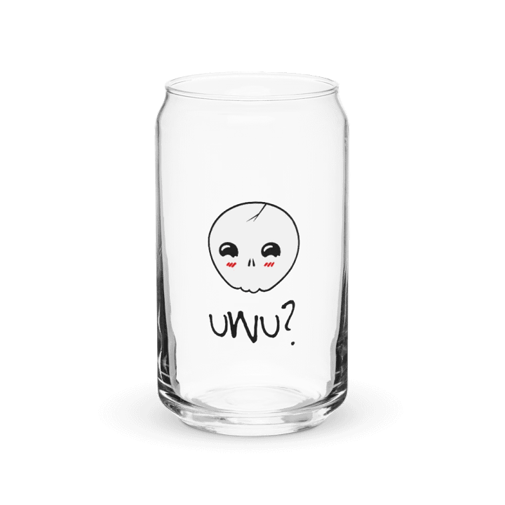 uWu Skull || 16 oz CAN SHAPED GLASS product image (2)
