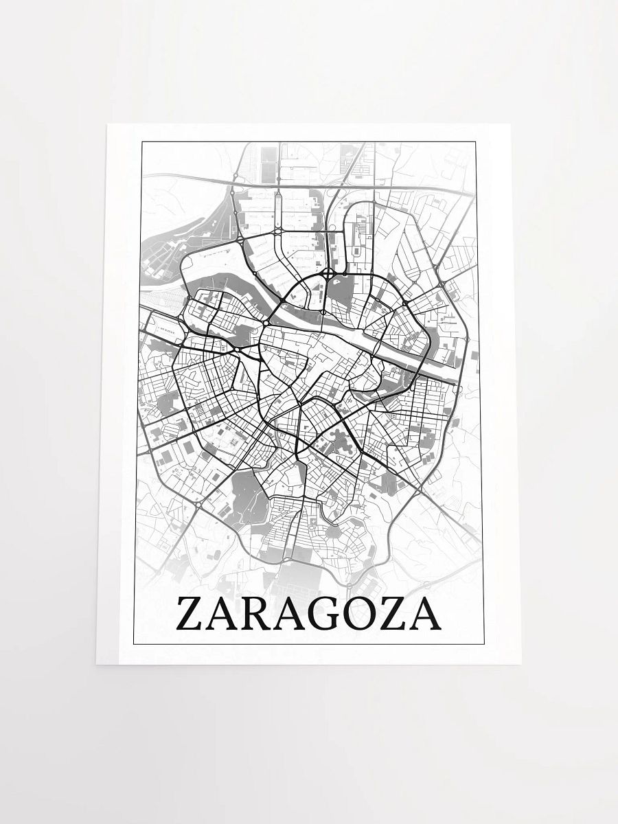 Zaragoza, Spain, city map print product image (18)