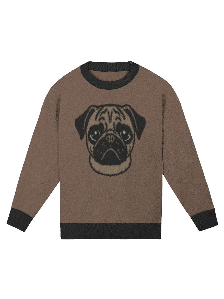 Pug Jacquard Sweater – Relaxed Knit Pullover for Dog Lovers & Pet Parents product image (3)