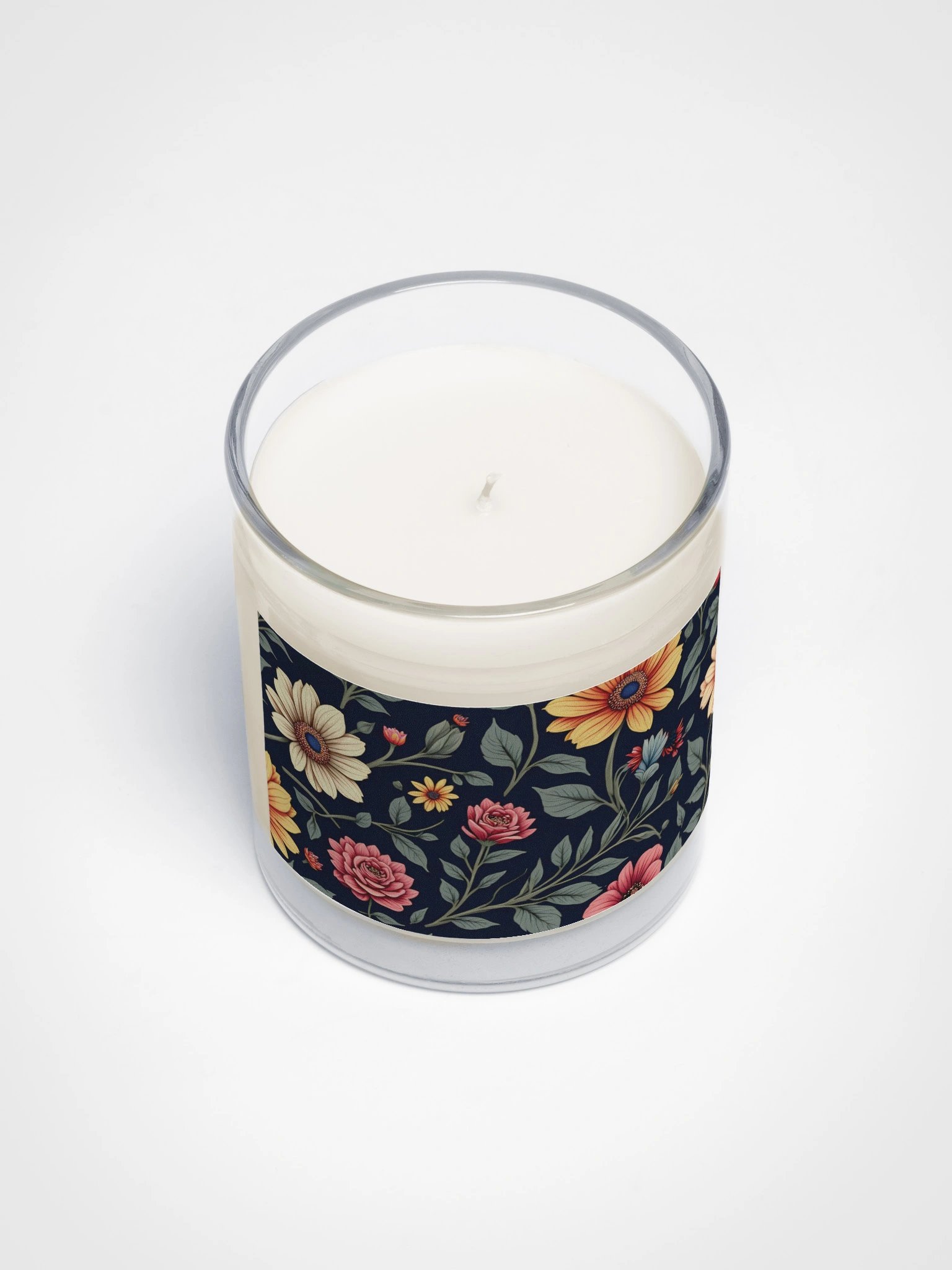Floral Soy Candle With Roses Daisies And Wildflowers product image (3)