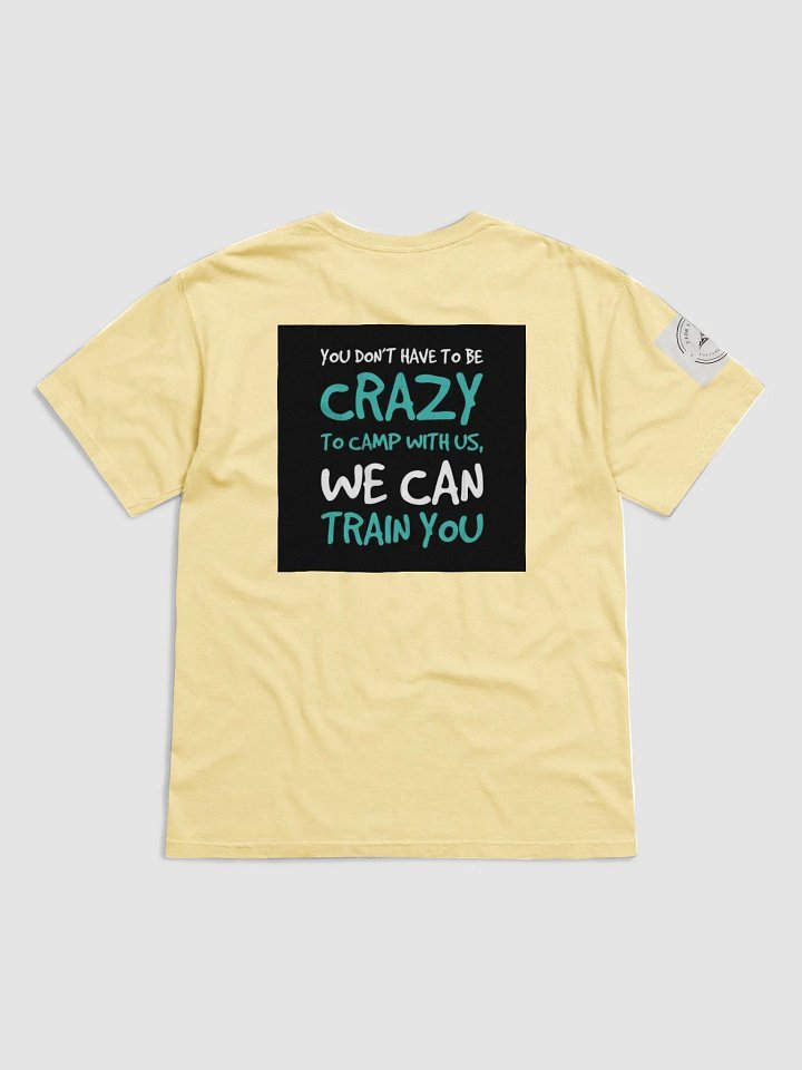 T-Shirt (Lt. Yellow) Crazy to camp with us product image (2)
