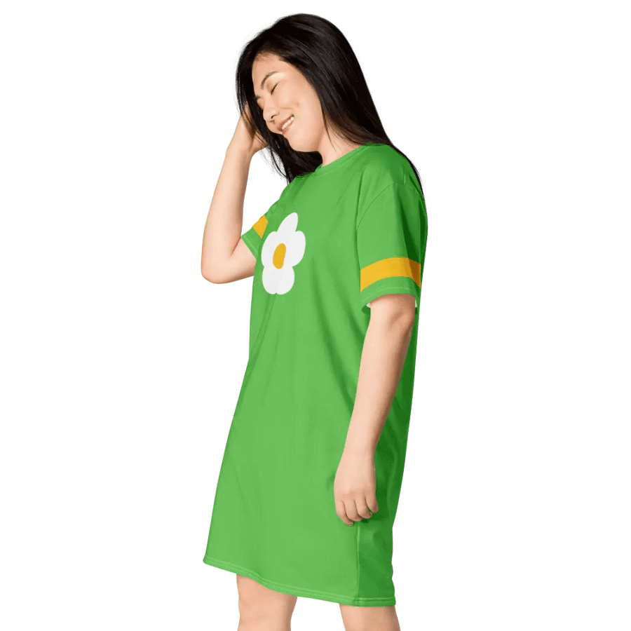 Flower-Print Shirt Dress Green product image (3)