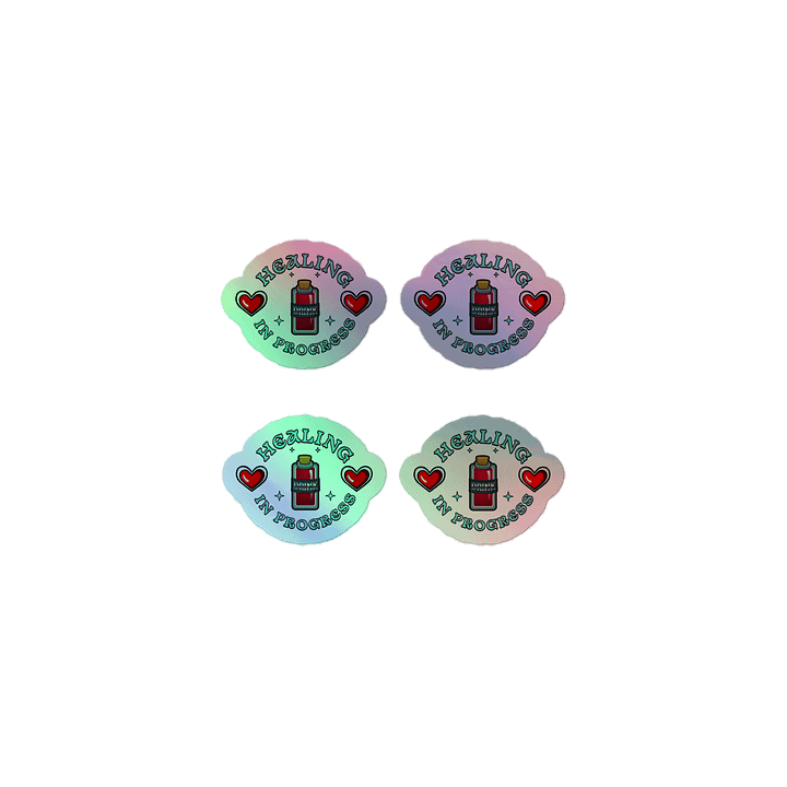Healing In Progress Kiss-Cut Holographic Sticker Sheet (Set of 4) product image (1)