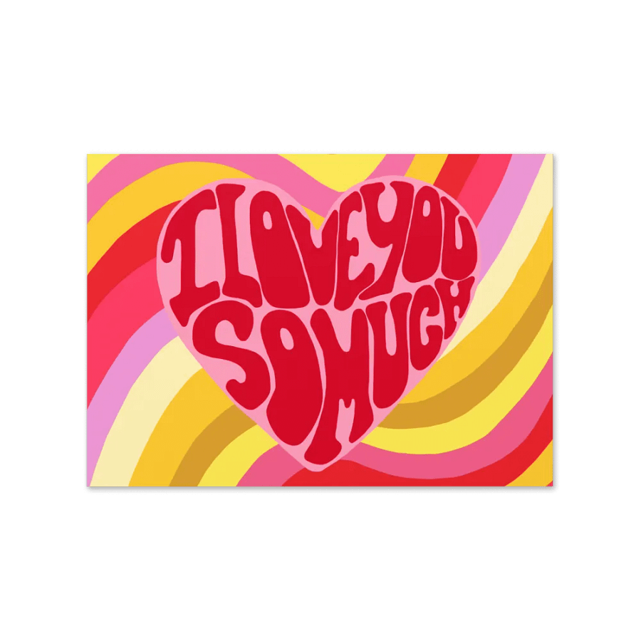 I Love You So Much retro landscape greeting card product image (8)