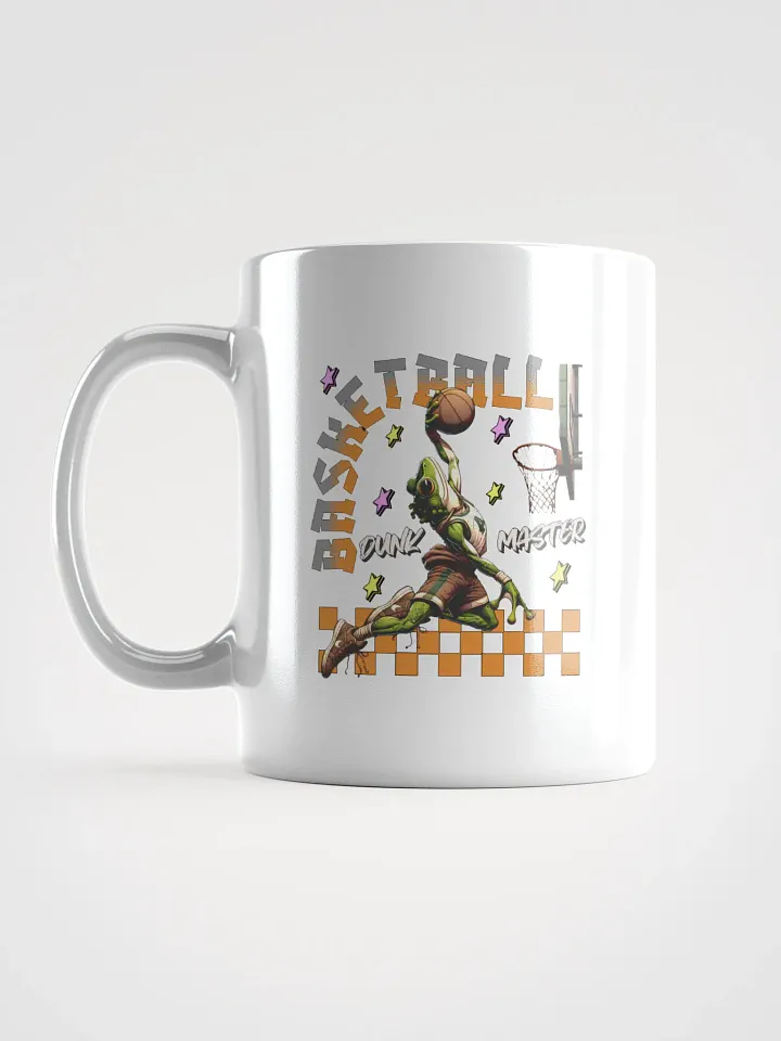 Basketball Dunk Master Frog White Glossy Mug product image (1)
