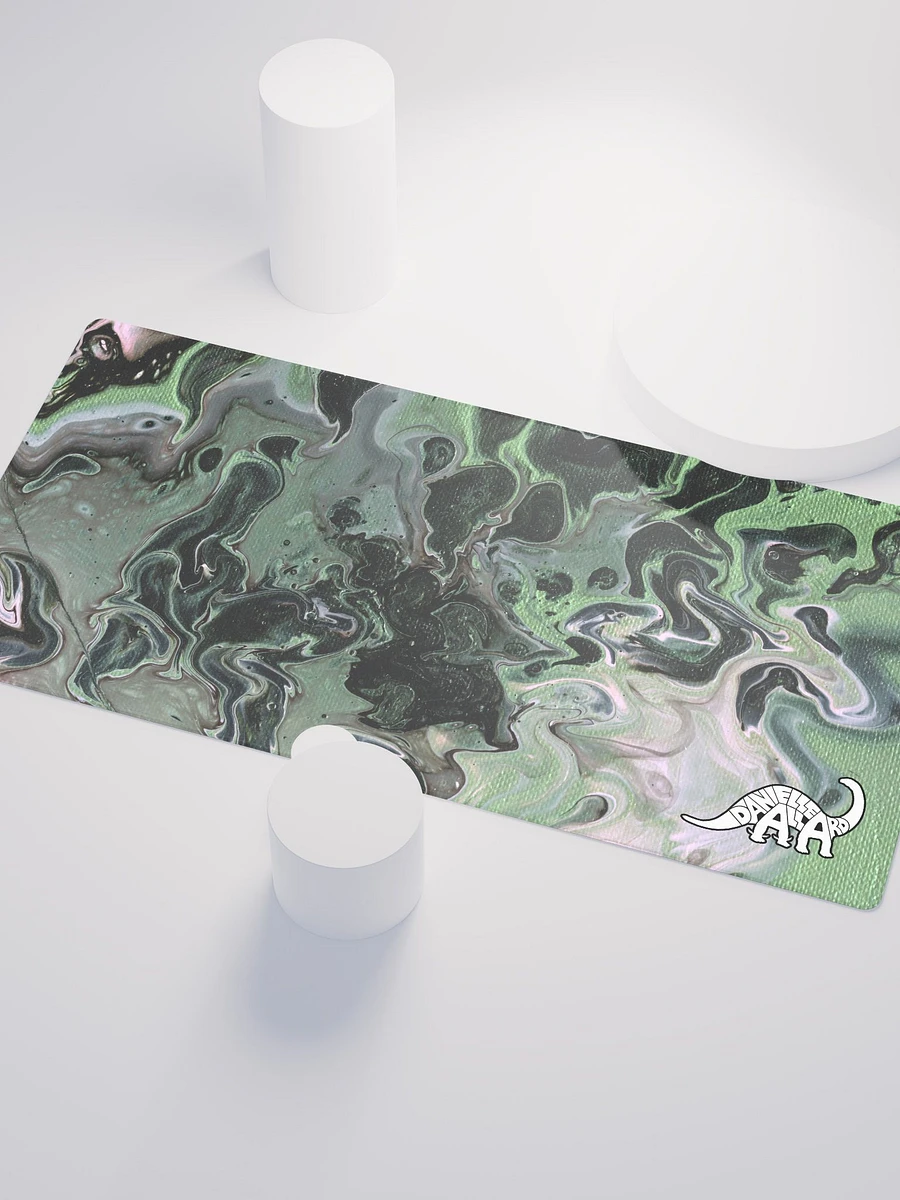 Metallic Green Fluid Acrylic Big Desk Mat (36'' x 18'') product image (3)