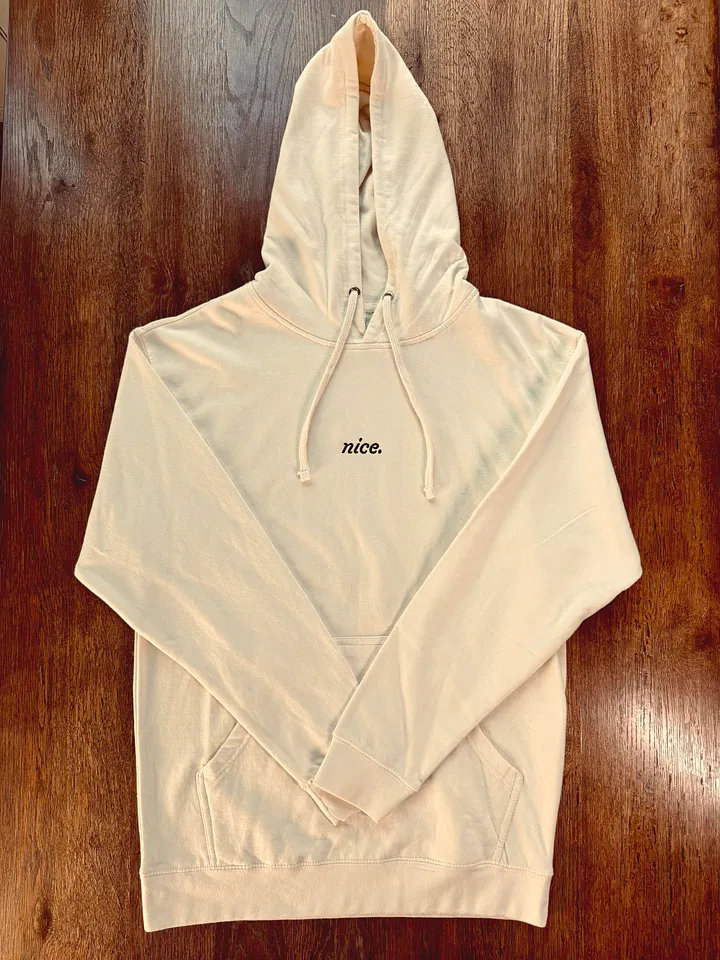 Nice. Athletics Embroidered Hoodie (Bone/Black) product image (1)