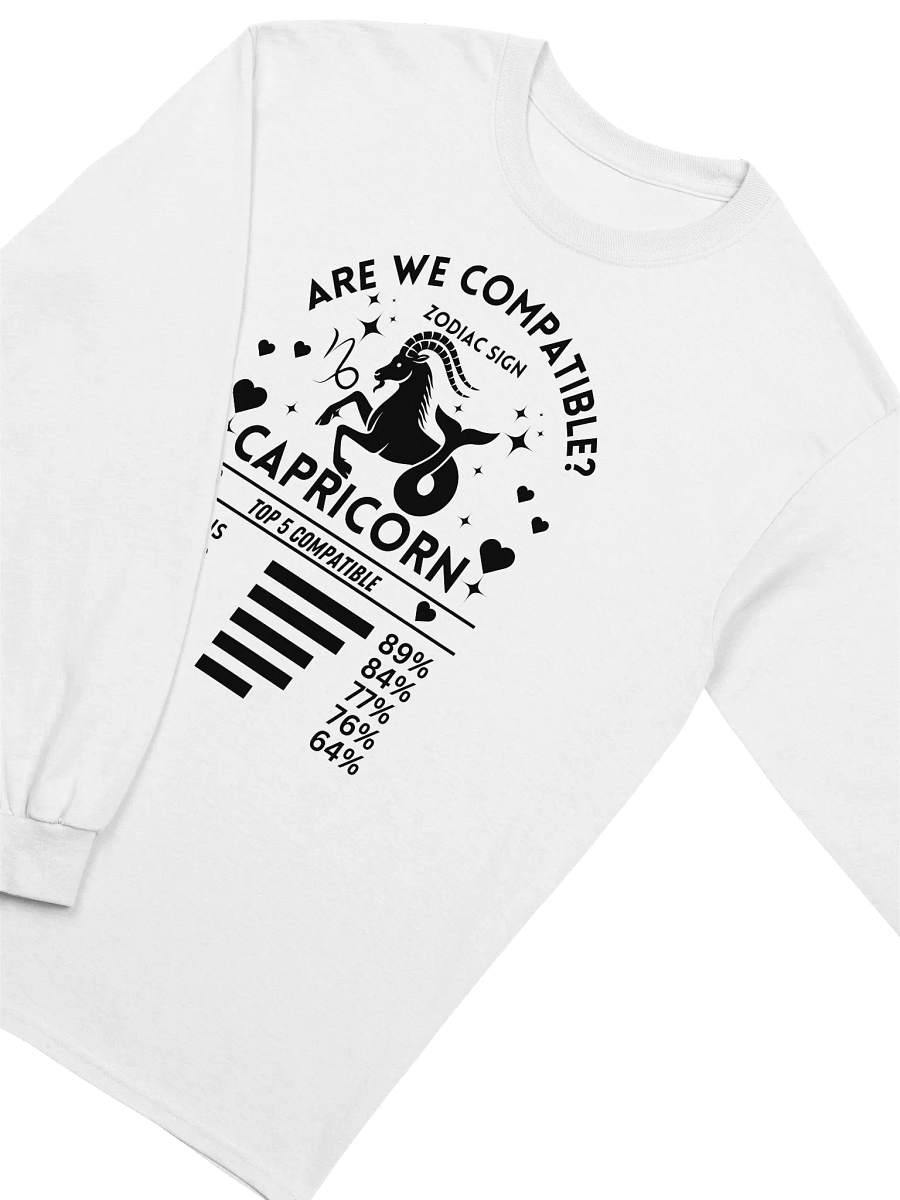 Capricorn Zodiac Sign Romantic Compatibility - Gildan Ultra Cotton Unisex Long Sleeve T-Shirt - Light Colors product image (3)