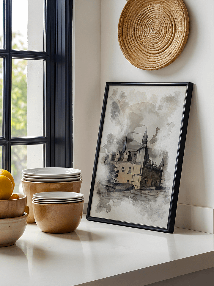 Kronborg castle - Watercolor painting - Portrait product image (1)